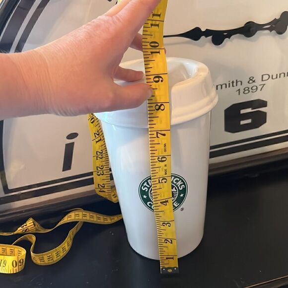 Giant XXL Starbucks Cookie Jar Ceramic Tumbler With Lid - Picture 9 of 12